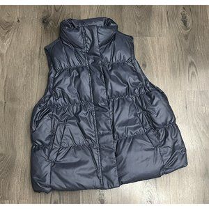GAP Down Puffer Vest Women’s XL Purple Metallica Periwinkle Full Zip Quilted